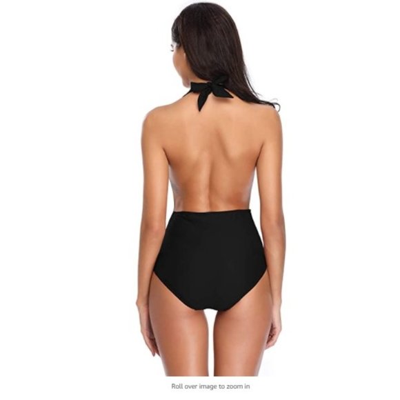 Lot of 3 Swimsuit Bikini Tassel Trim Top Halter Straps One pieces size LARGE - Picture 5 of 7